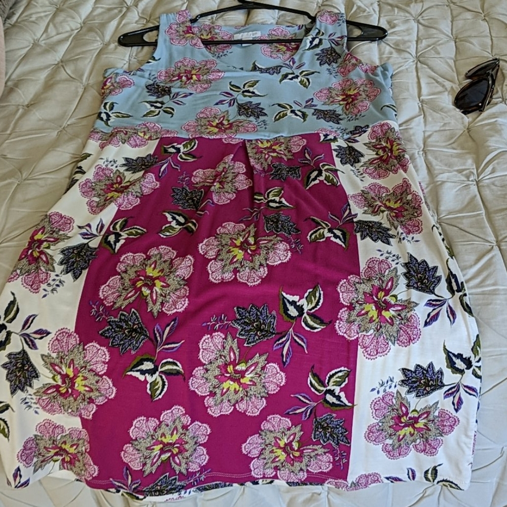 Mixed Pattern Sundress With Pockets - image 3